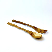 手製柚木匙羹及叉具